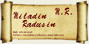 Miladin Radusin vizit kartica